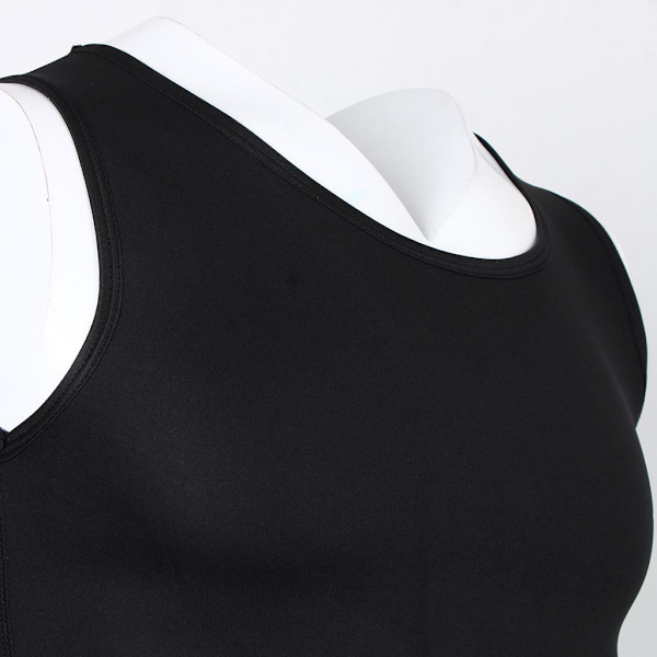 Herr Bastu Svettväst Viktminskning Shapewear Neopren Tank Top M Svart Gul