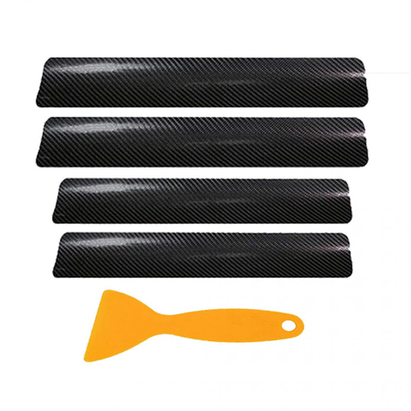 4-pack 3D Dörrtröskel Dekal Repskydd List för Universal Fordons Husbilsdelar
