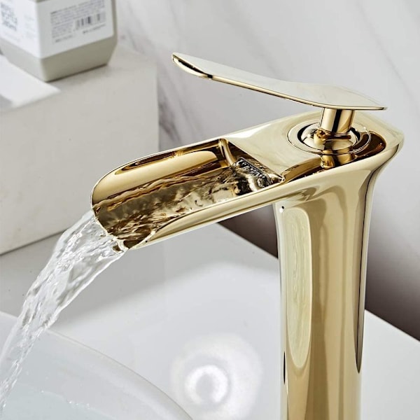 [RM]High Waterfall Basin Mixer in Gold