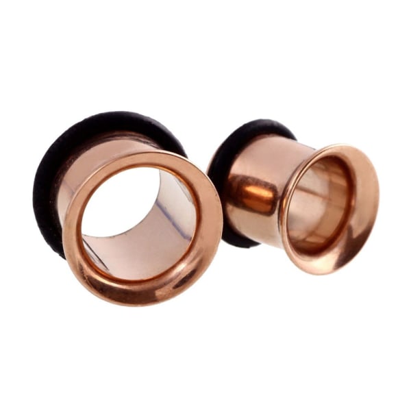 Öronkalibreringssats för öronproppar 36 st Taper Plugs 14g-00g Rose Gold Expanders