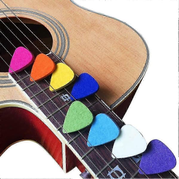 Ukulele Picks Filtplektrum för Ukulele och Gitarr, 8 stycken Gitarrplektrum, Flerfärgad As shown