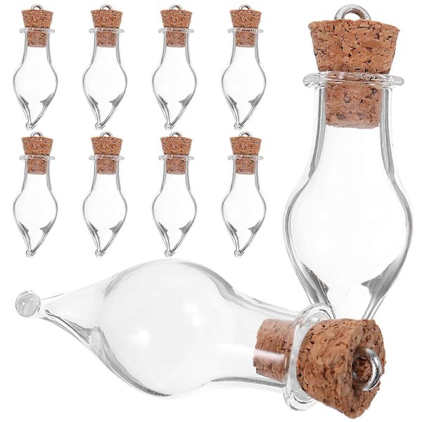 10 st DIY Önskeflaskor Mini Önskeflaskor Korklock Önskeburkar DIY Glasflaska size
