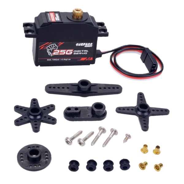 25g Plastväxel Servo För 1/12 RC Bil Flygplan RC Båt Robot S0025M