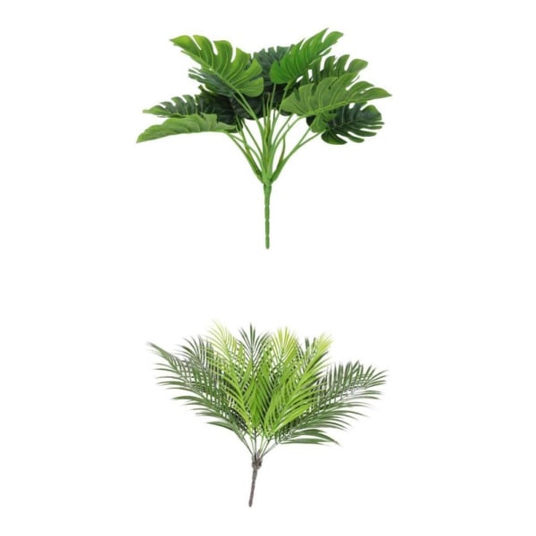 St Fake Växtblad Gröna Växtblad Plastblomma Trädgårdskruka Dekor