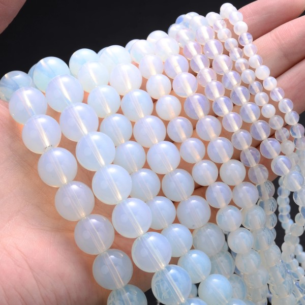 Pärla för smycken gör DIY armband halsband opal 6mm(around 61pcs)