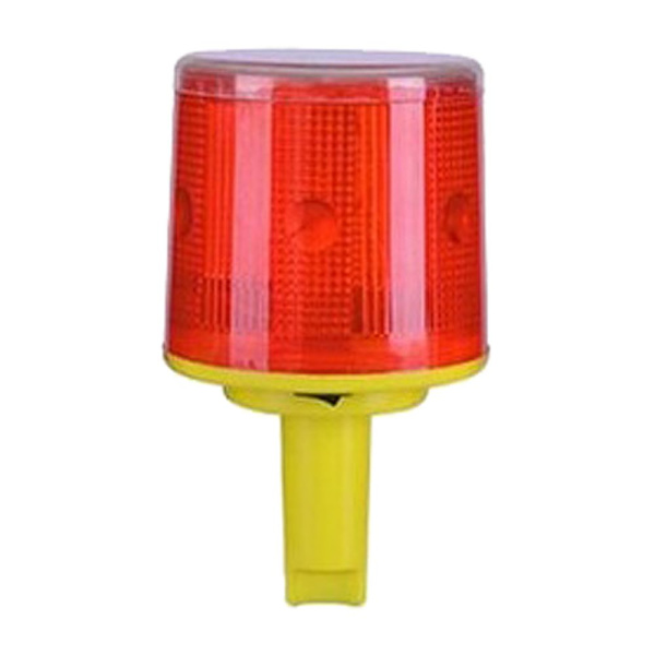 Solar LED rund varningslampa trafikljus alarm blinkande ljus c