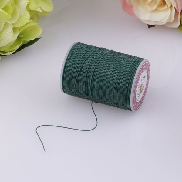 130 Meter Rund Polyester Vaxad Tråd Sömnad Grön Quilting