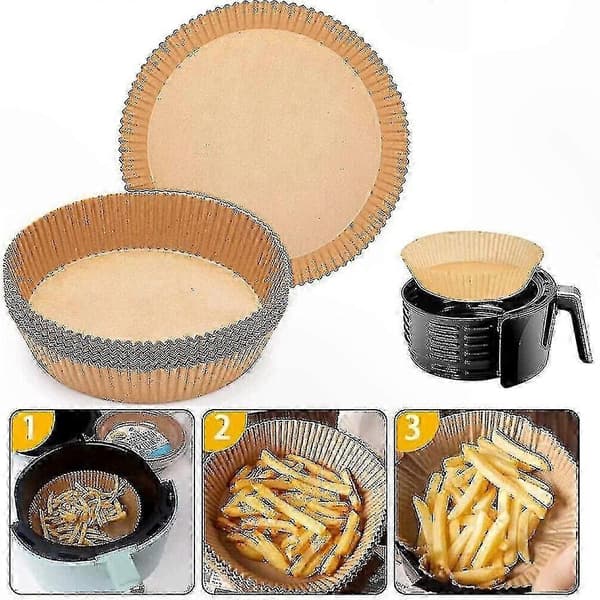 100 stk. non-stick bagepapir til airfryer-bagning