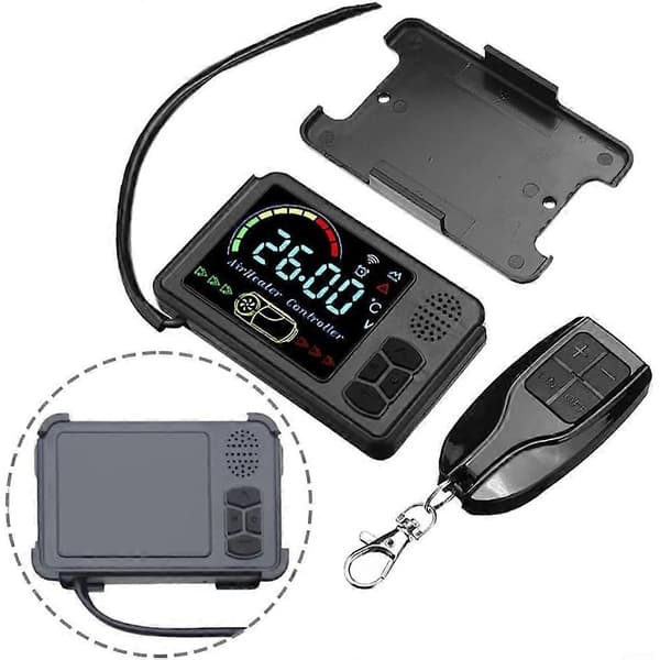 [RM]12V/24V Diesel Air Heater Controller 1-5kW Vehicle-Mounted Parking Heater with LCD Display Switch and Remote Control