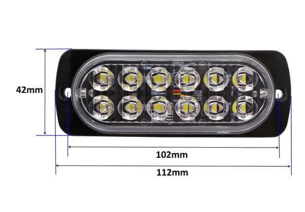 [RM] Baklykta 12 LED stark 12V-24V färger liten Blå