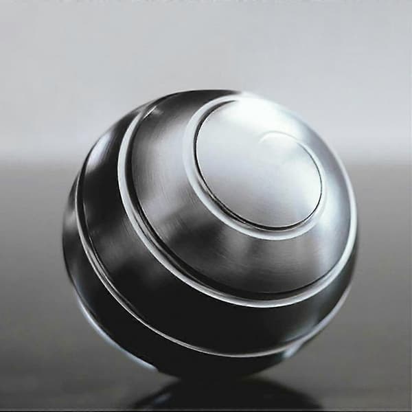 [RM] Gyroskop Fidget Dekompressionslegetøj Optisk Illusion Bold Sort Lille