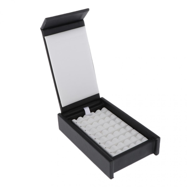 Diamant display bricka PU ädelsten case smyckeskrin med magnetiskt lock - 3 delar