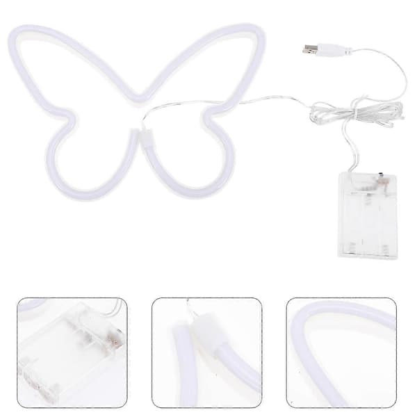 [RM]Sommerfugle Neonlys Neonskilte til Dekoration USB Batteri LED Lys