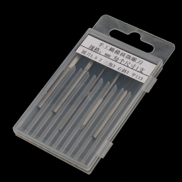 5 st Rostfritt Stål Träsnideri Mejselblad Set för DIY Hantverk 0.8-4mm