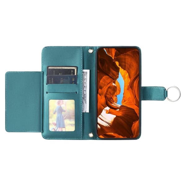 Wallet Case for Samsung Galaxy S26 Artificial Leather Ring Holder - Green