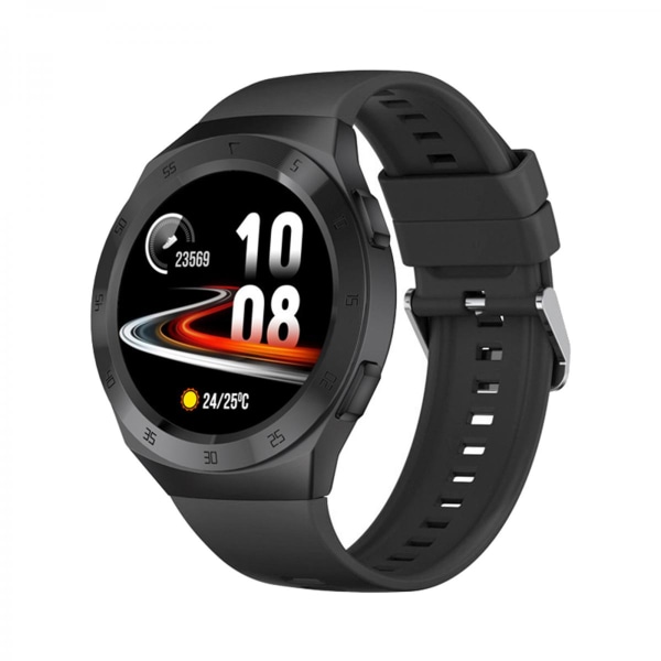 Round Sports 1.3IN Smartwatch Fitness Tracker Kaloriräknare Svart