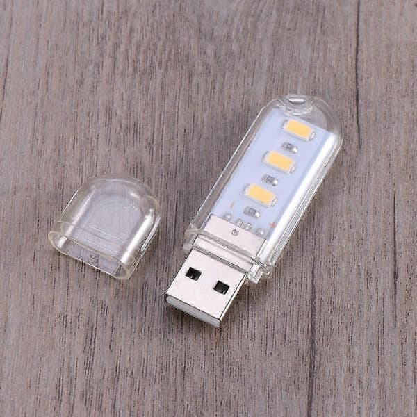 [RM]USB LED-lys Bærbar Mini Bordlampe for Belysning Bruk Varmt Lys