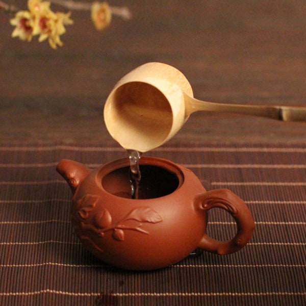 japansk bambu te slev vatten slev vatten slev soppa vin sked sked s