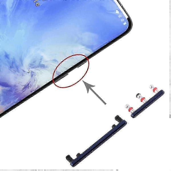 Erstatnings tænd/sluk-knap og lydstyrketast flekskabel til OnePlus 7 Pro - 2 stk. Blue