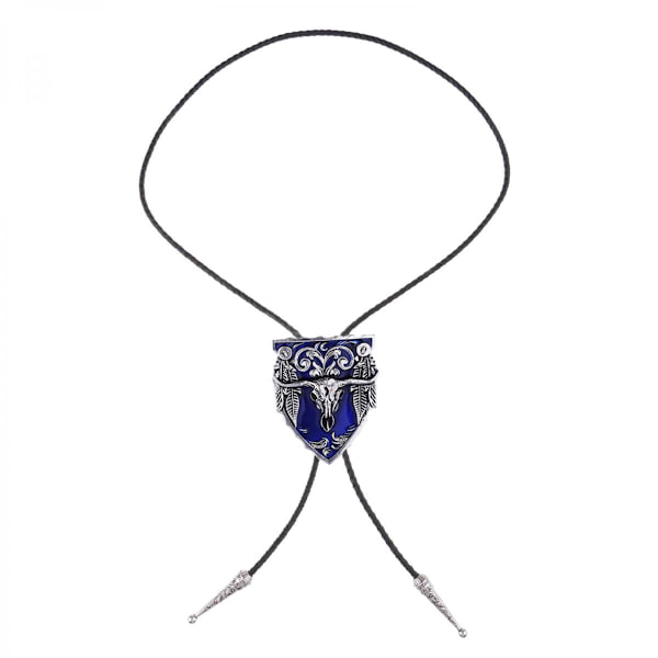 Bolo Tie Halsband Hänge Fancy Charm Smycken Modeaccessoar Blå Herr