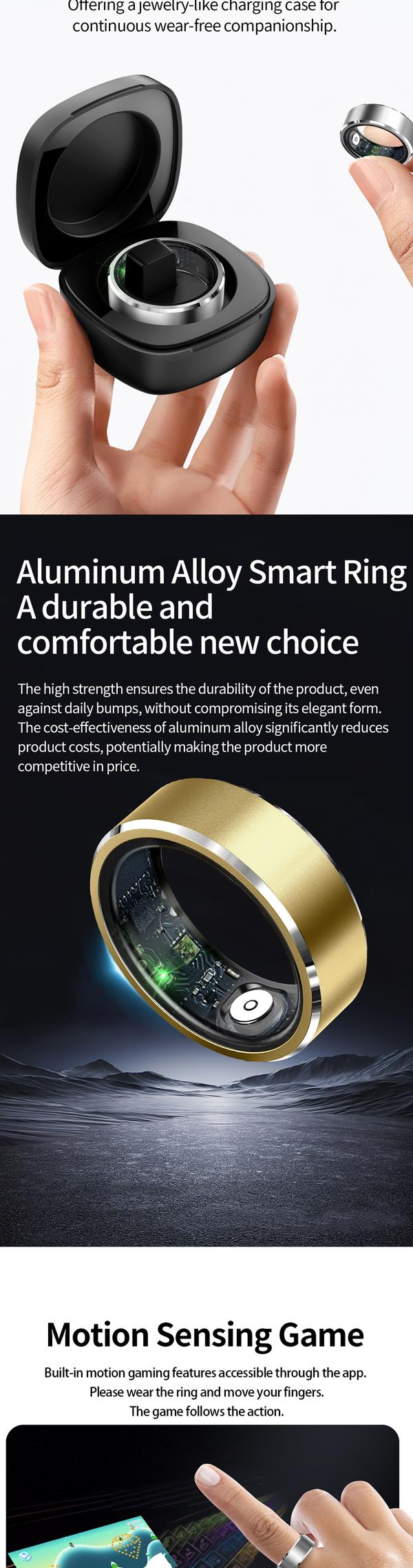 [RM]Waterproof Smart Ring - RNCYN - Heart Rate - Blood Pressure - Blood Oxygen - Sleep Tracking