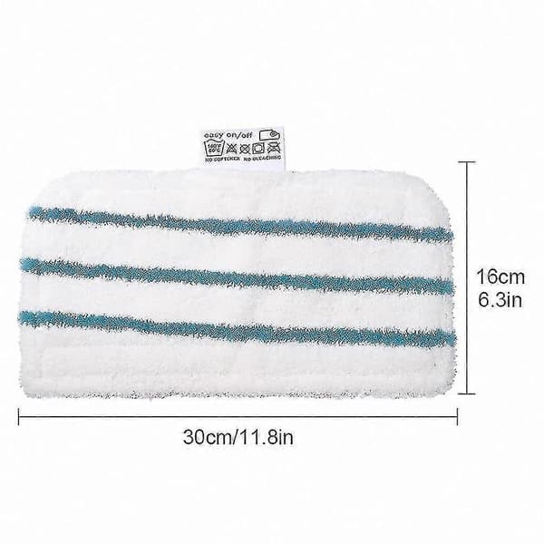 Genanvendelige mikrofiber moppepuder, vaskbare rengøringsrefiller til alle standardmopper, 5-pak White  Blue