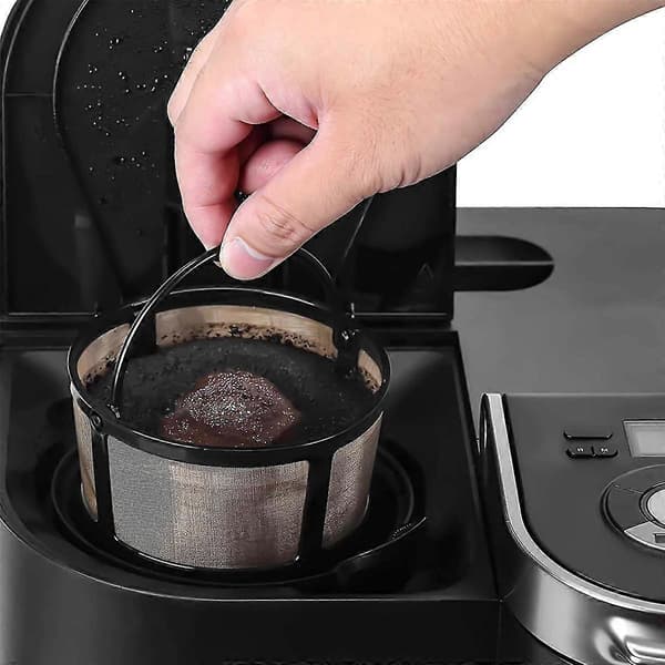 Gjenbrukbar Kaffe Filter, Kurv Kaffe Filter 8-12 Kopper Erstatning Kaffe Filter Med Rustfritt Stål