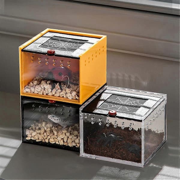 Edderkoppekabinet Lille Insektavlskasse Forhindrer Flugt Krybdyr Terrarium Insektfoderbur C