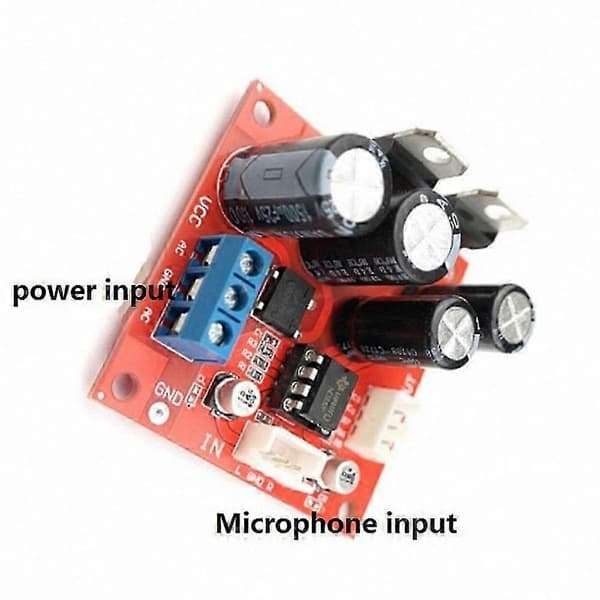NE5532 MM Phono Forforstærkerkort til Vinylpladespiller red