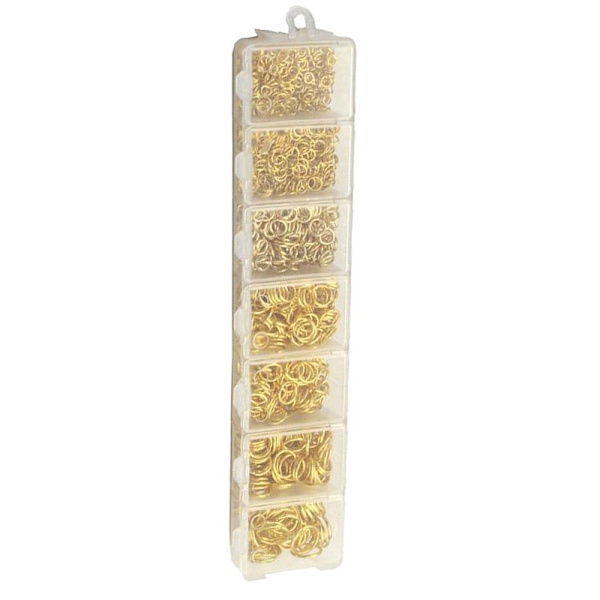 1450 st 3/4/5/6/7/8/10mm DIY Smyckesfynd Öppna Hoppringar Guld