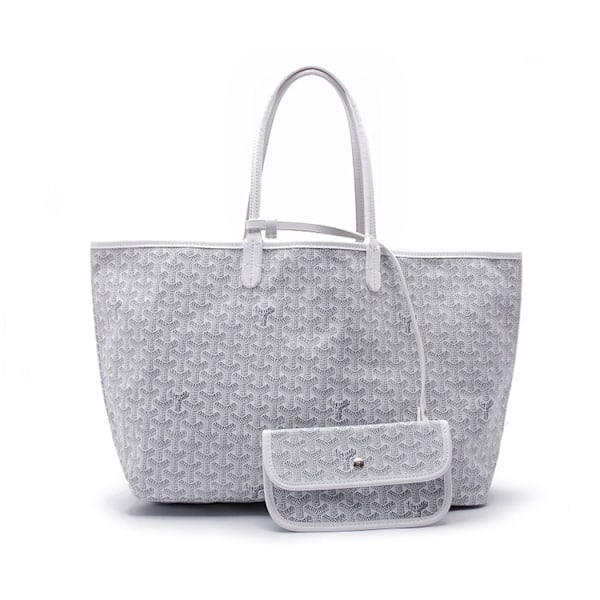 Dame Simple Skuldertaske, Indkøbstaske, Stjerne Fan Zi, Moder Taske PU, Stor Kapacitet white