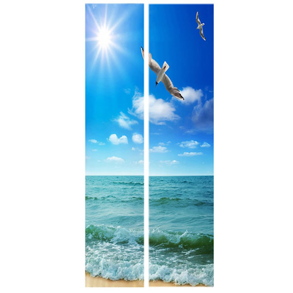 Självhäftande Dörr Vägg Kylskåpssticker Dekal PVC 3D Mural Konst DIY Dekor C