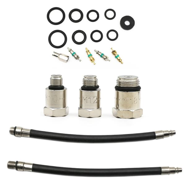 [RM]Cylinder Compression Tester with Adapters Flexible Hose for Gasoline Engines