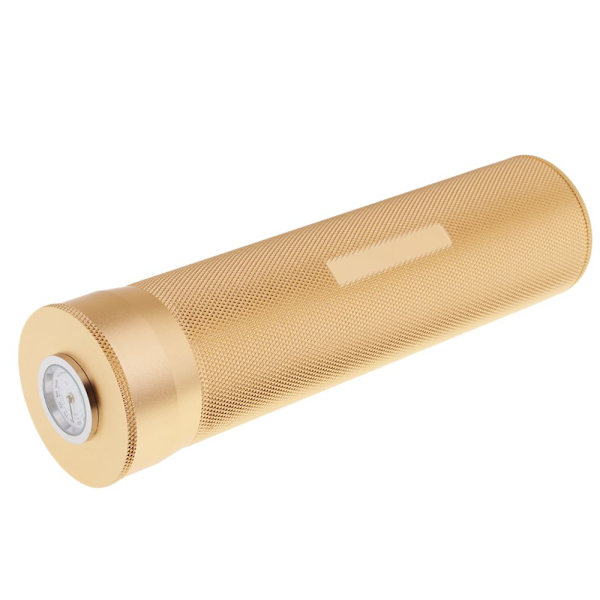 Humidor i aluminiumlegering för cigarrfodral med guldhumidifier hygrometer