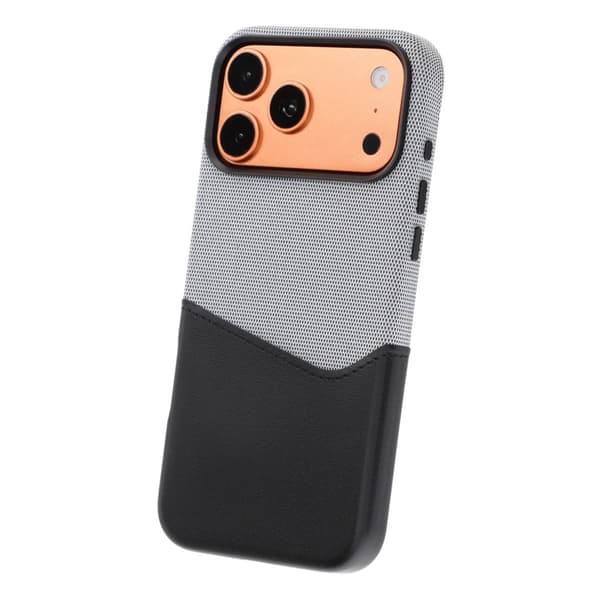 Magnetisk Mobilcover med Læder Kortholder til iPhone 17 Pro og 18 Pro - Sort PU Leather