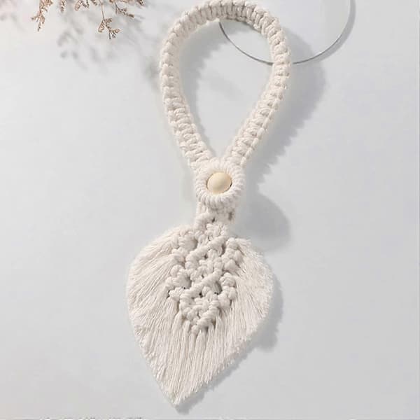 2 stk. gardinholdere | Hvide gardinbindinger indretning | Boho stil gardinbindinger