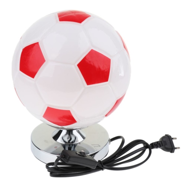 kreativ fotboll led bordslampa sovrum dekoration 220v eu kontakt röd