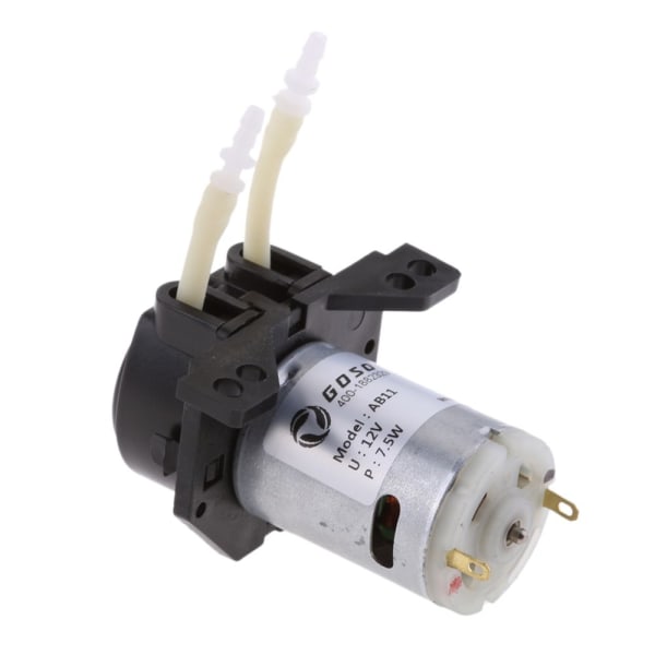 Miniatyr Dos Peristaltisk Doseringspump och Kontakt för Arduino Lab Svart 12V