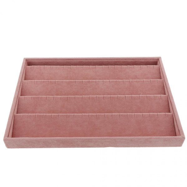Ring Örhängen Halsband Smycken Display Organizer Box Bricka Kopp Bricka