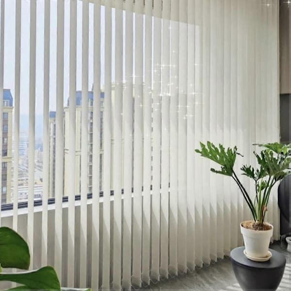 Vertikale persienner erstatningslameller PVC for vinduspersienner 3 stk hvit sett