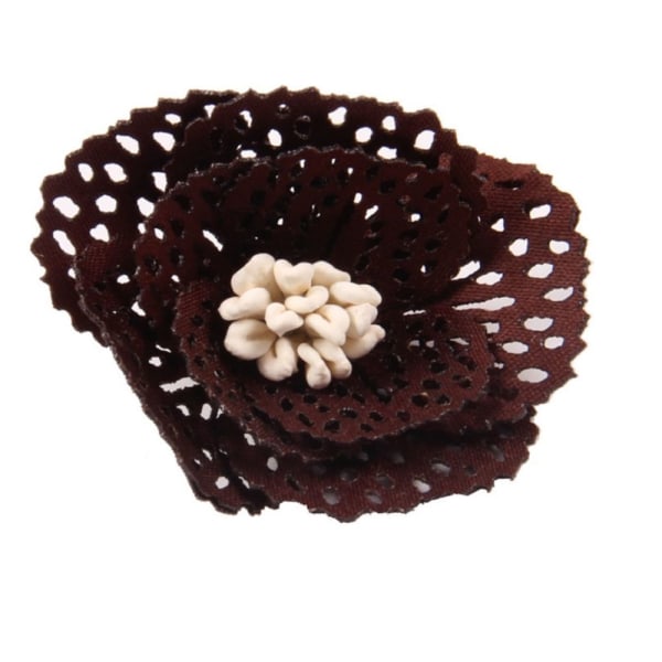 diy bröllopsfest dekorativ boutonniere corsage ihålig blomma kaffe