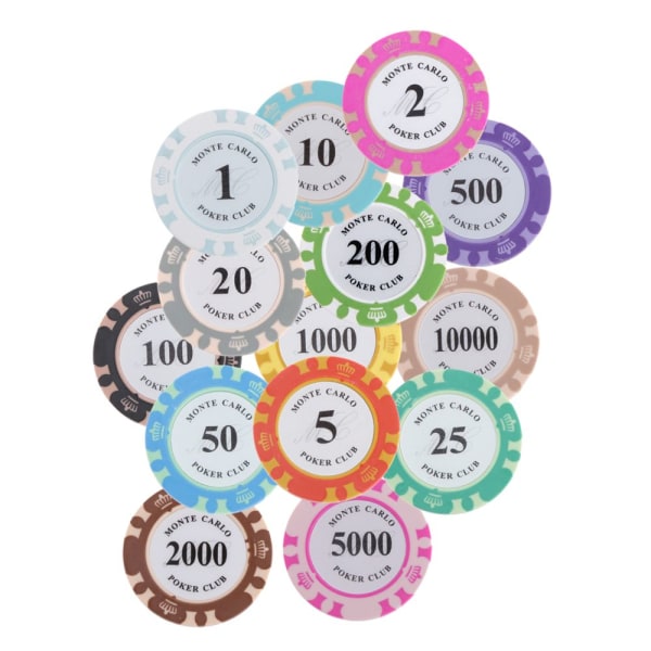 MagiDeal PP Clay Casino Pokermarker Mahjong Brädspelsräknare 10 dollar