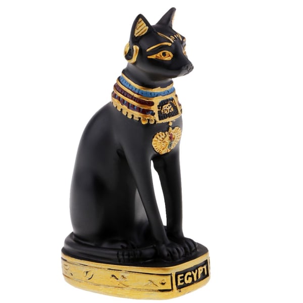 harts egyptisk katt gudinna bast bastet staty skulptur heminredning svart