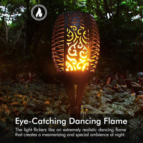 [RM]Solar Lights Outdoor, StillCool Solar Flickering Dancing Flames Waterproof Security Lights (Large)