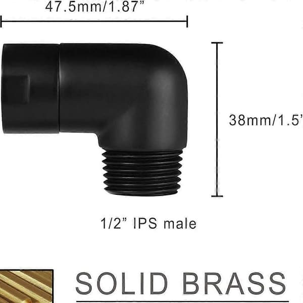 90 graders bruseadapter, brusehoved albueadapter, brusearmsadapter, brusehovedadapter, brusetilbehør