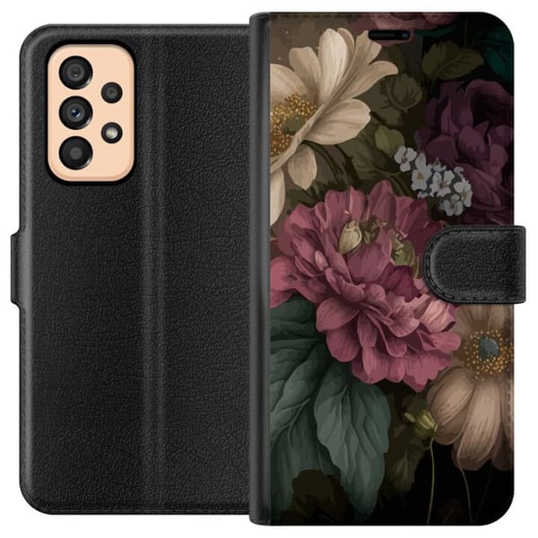 [RM]Compatible Wallet Case for Samsung Galaxy A53 5G Flowers Plånboksfodral