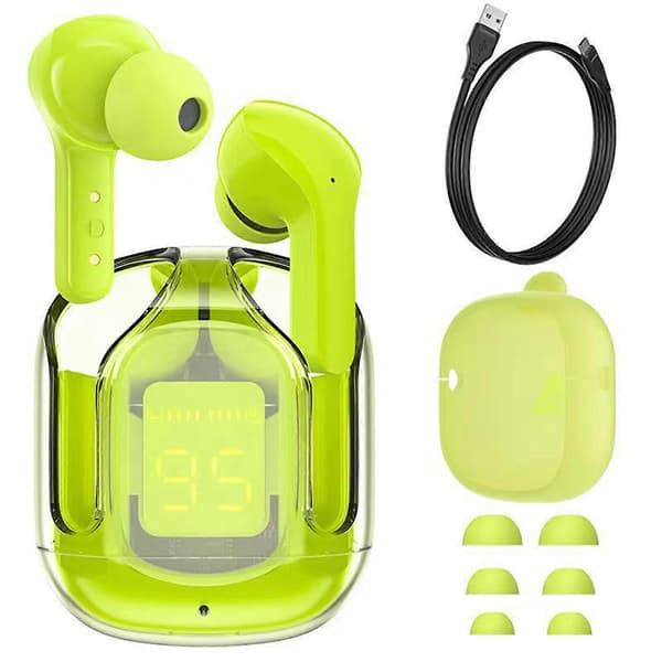 Acefast T6 Enc brusreducering Tws Sport fördröjningsfritt spel Bluetooth-headset green