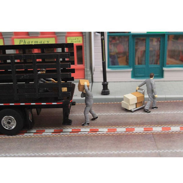 1:64 Skala Porter Arbetare Karaktärer Modell Leksak Miniatyr Modell Människor Blå