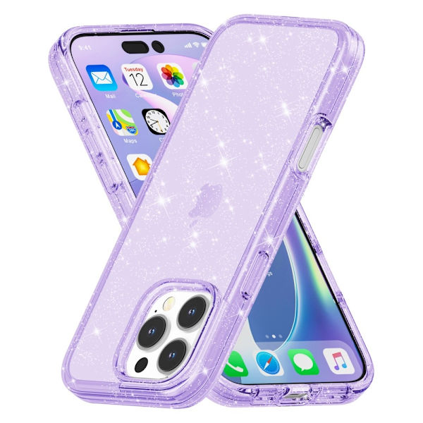 iPhone 16 Pro Kuori Glitteri Violetti 40