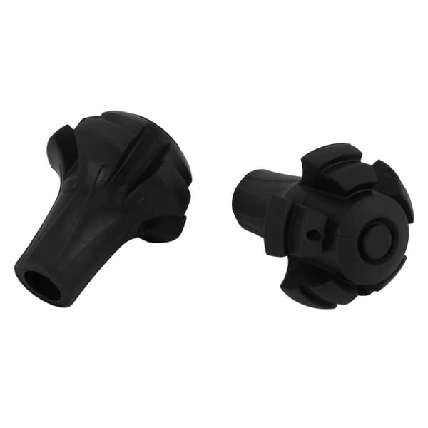 [RM]6X Firepakke med ekstra holdbare gummierstatningsspidser (erstatningsfødder/poter/ferruler/kapper) til vandrestave Black